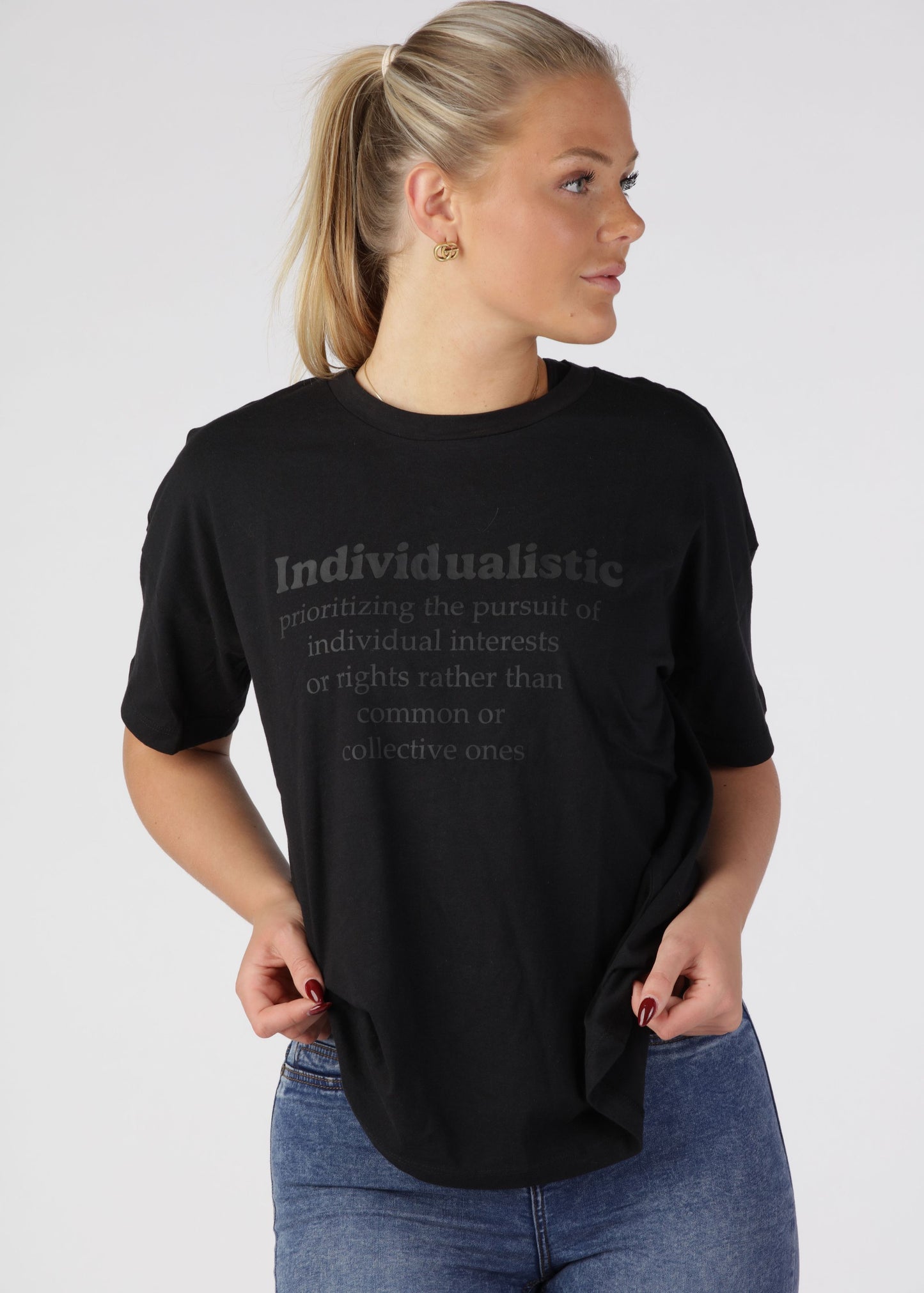 Ida Happiness T-Shirt - Black - for kvinde - NOISY MAY - Toppe